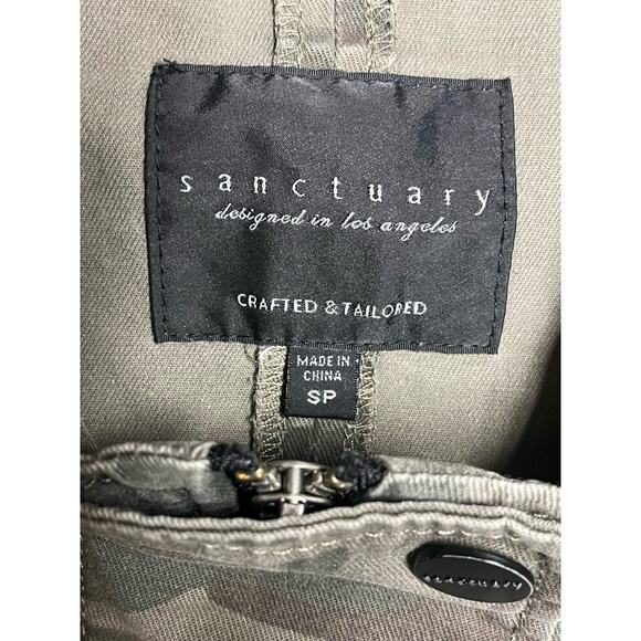 Anthropologie Sanctuary Camo Jacket Women’s Size Small Full Zip Snaps Pockets - Picture 7 of 11